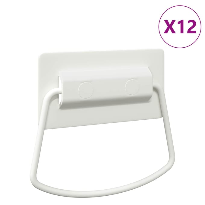 vidaXL - Kast - Handvatten - 12 - st - Wit - 85 - x - 45 - mm - Metaal