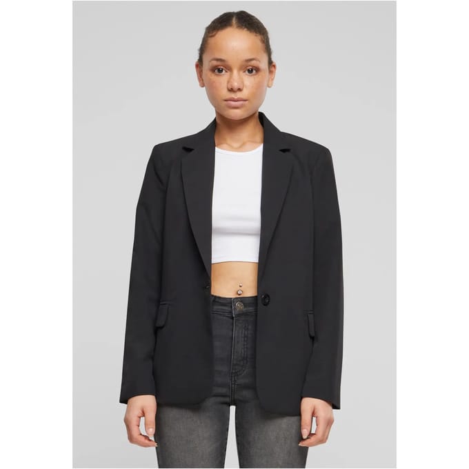 Urban Classics Basic Dames Blazer - zwart - S