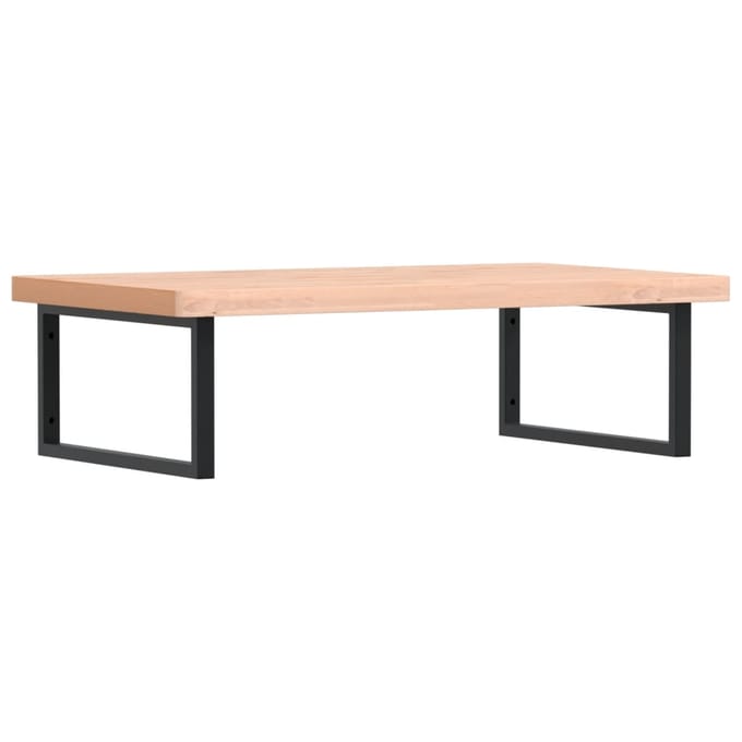 vidaXL - Badkamer - wandschap - staal - en - massief - beukenhout