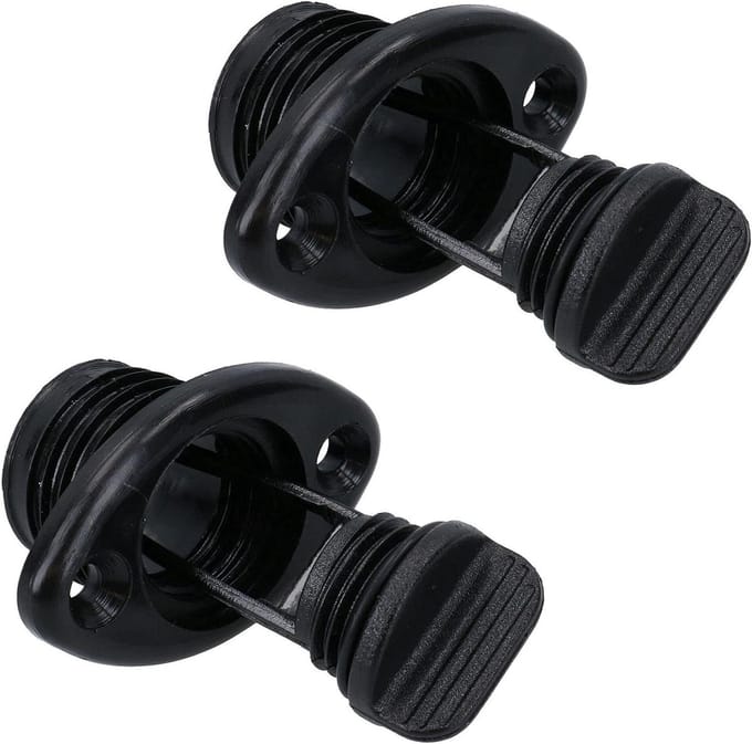 Boot Drain Plug - Afwateringsplug Kajak - Waterdicht Afsluiten - O-ring Afdichting - 25mm Gat - Zwart