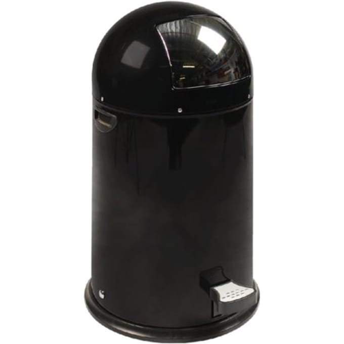 EKO - Kickcan 33 liter - Steel - mat zwart - Prullenbak