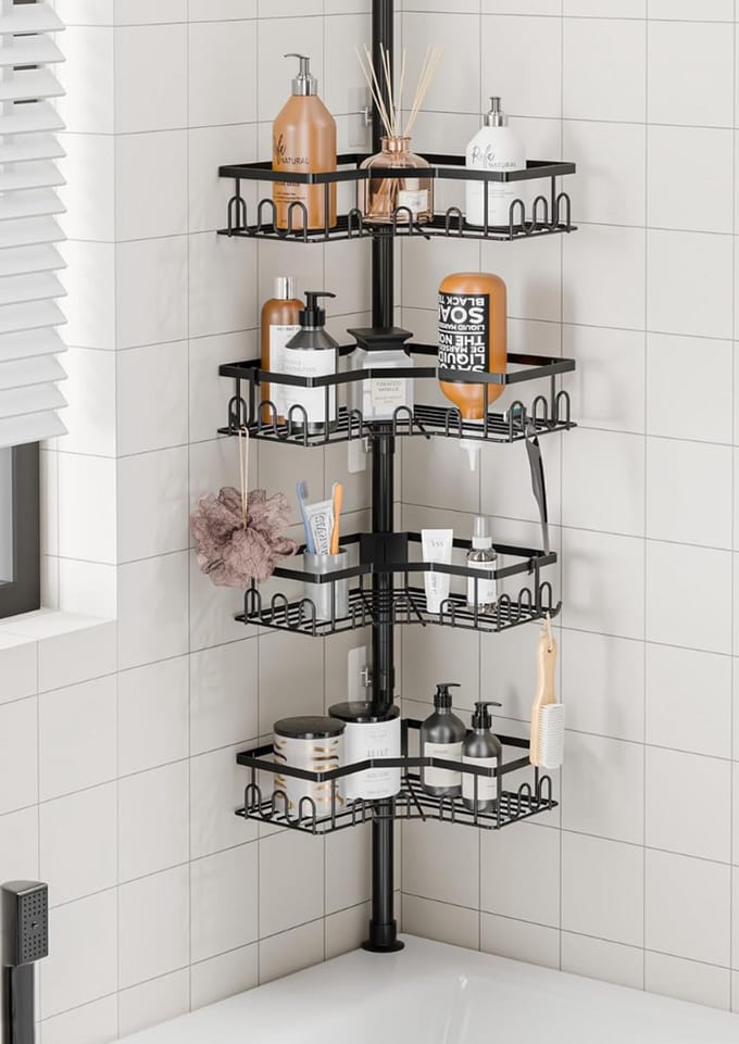 DailySupplies® Telescopisch Doucherek - Hangend - Zonder Boren