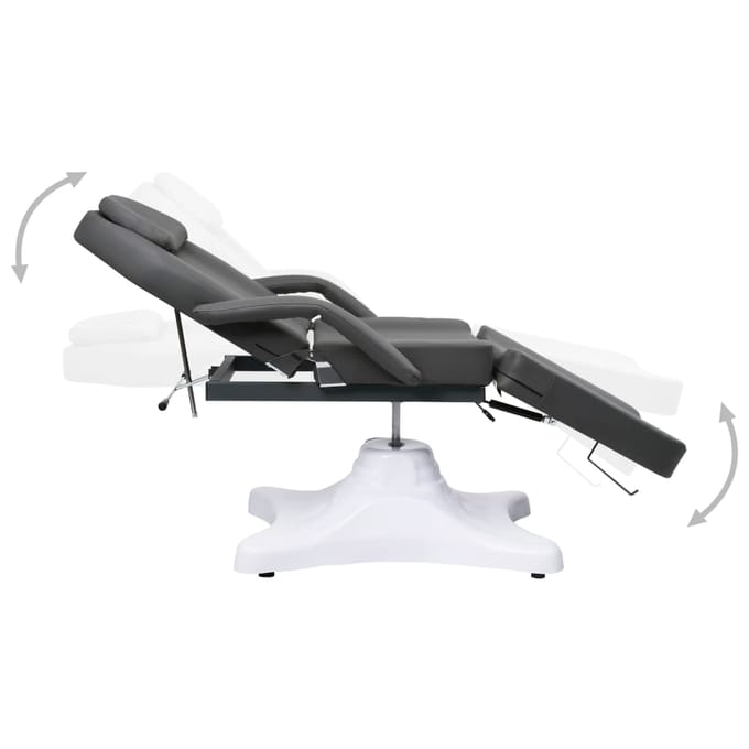 vidaXL - Massagetafel - 180x62x(86,5-118) - cm - grijs