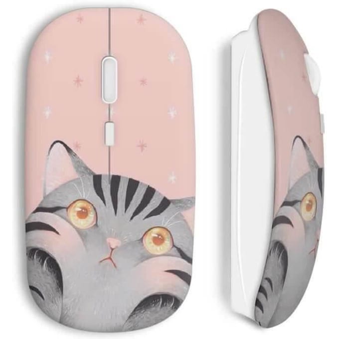 Leuke schattige kat draadloze muis