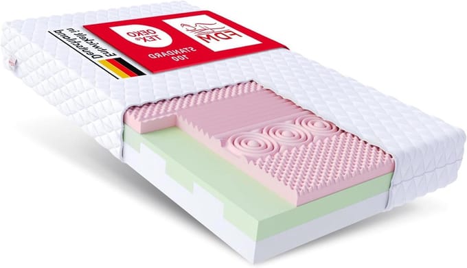 Schuimstofmatras - Visco matras - Goede nachtrust - 7-zone ondersteuning - 140x200 cm - Wit