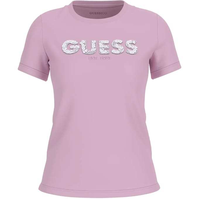 Dames T-shirt Guess Segquins