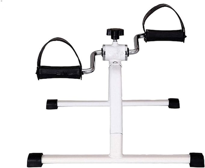 Fitness loopmachine - Mini stepper - Thuis sporten - Met weerstandstouw - 43x41x26cm - Wit