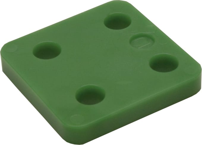 Drukplaat zonder sleuf 10mm Groen | Zak 48 stuks