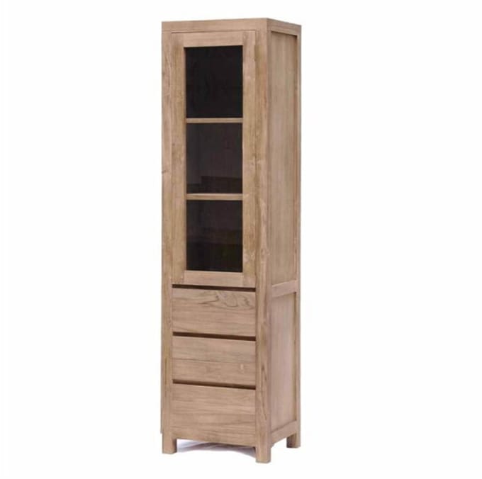 Tower Living Vitrinekast Corona teakhout 190x50 cm