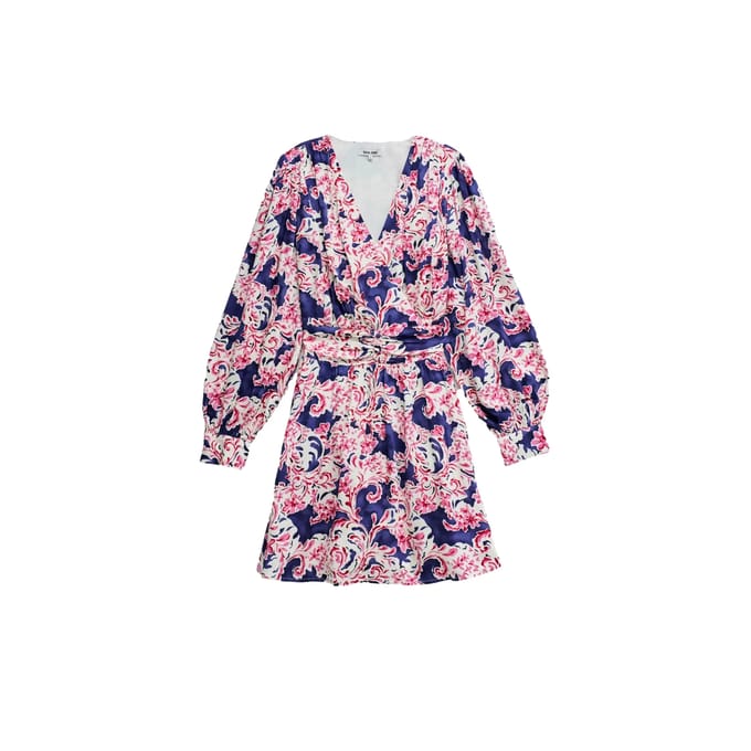 Bloemmotief lange mouwen jurk vrouw Salsa Jeans