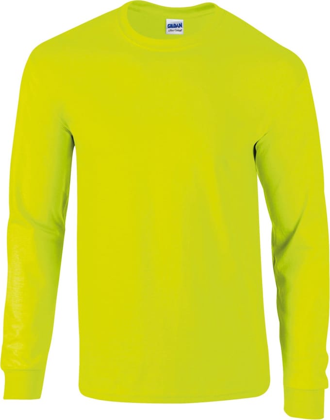 Gildan - Ultra Cotton™ Long Sleeve T-Shirt - Safety Green - S