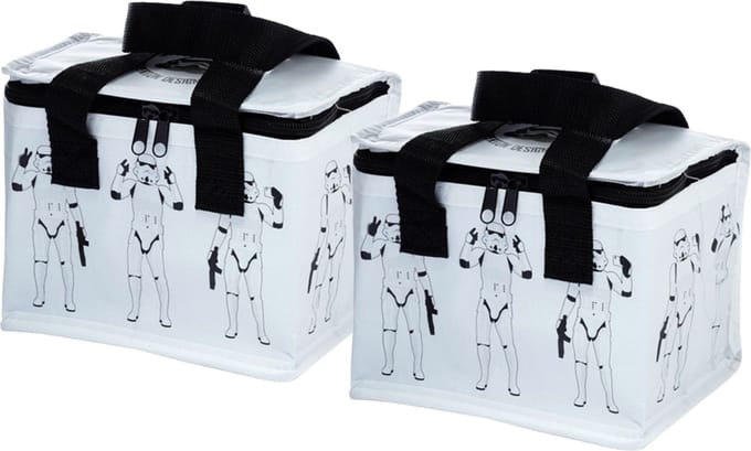 Puckator Kleine lunch/sixpack koeltas - 2 st - Stormtrooper print - 21 x 16 cm - 4,7 L