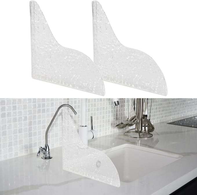 Allecto - Waterkraanspatbescherming - Badspatbescherming - Eenvoudige
