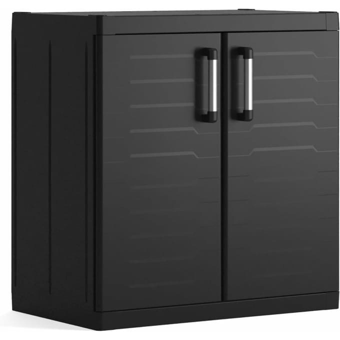 Keter Detroit XL lage Kast - 2 planken - 89x54x93cm - Zwart
