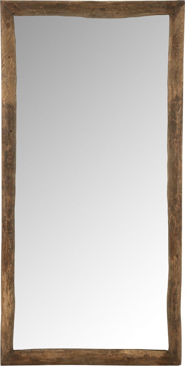 J-Line spiegel Rechthoek - hout - bruin - large - 90 x 176 cm