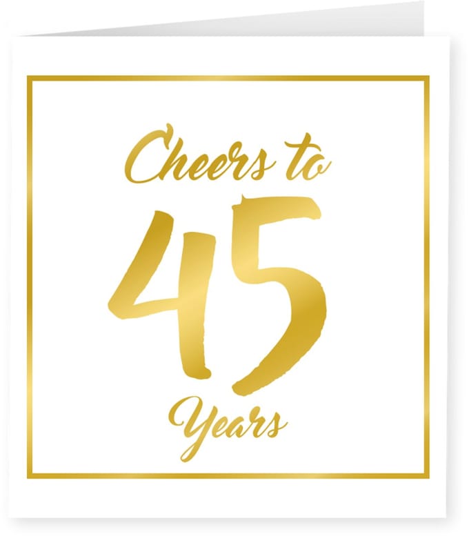 Gold white cards - 45 years