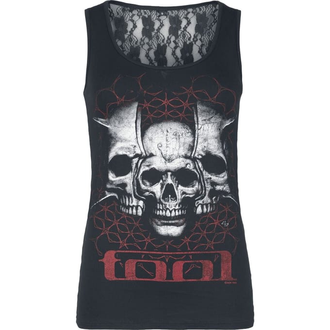 Tool Top - Skulls - S tot XXL - voor Vrouwen - zwart