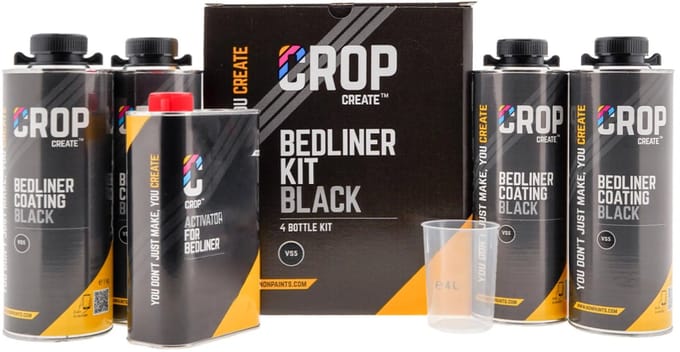 CROP 2K Bedliner ZWART 4 liter Set + Verharder