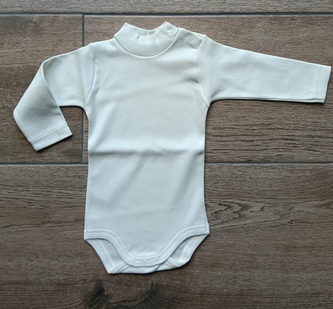 Babidu Romper / Body | creme | lange mouw | met colletje | 1177 | 3 maand | maat 62