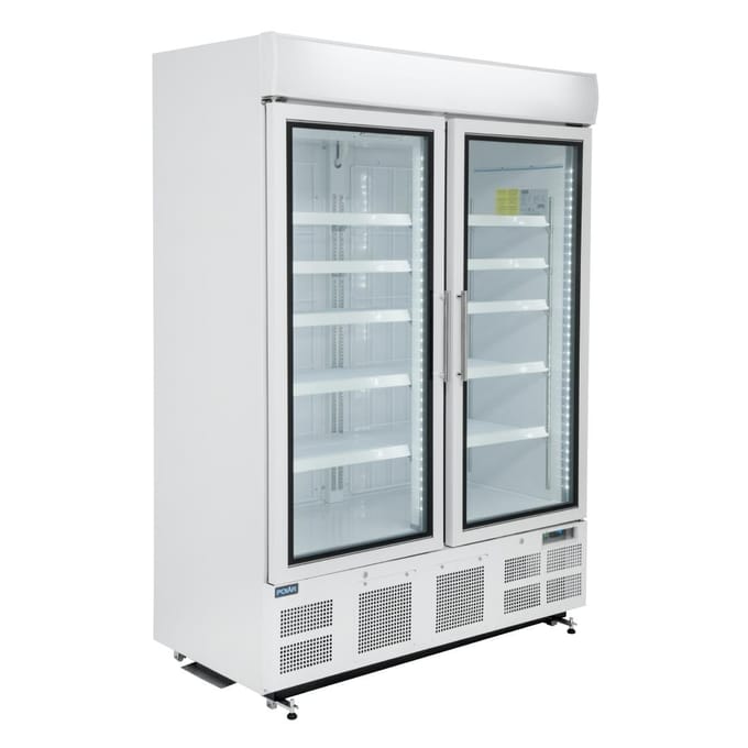 Polar G-serie rechtopstaande vitrinediepvriezer 920L wit