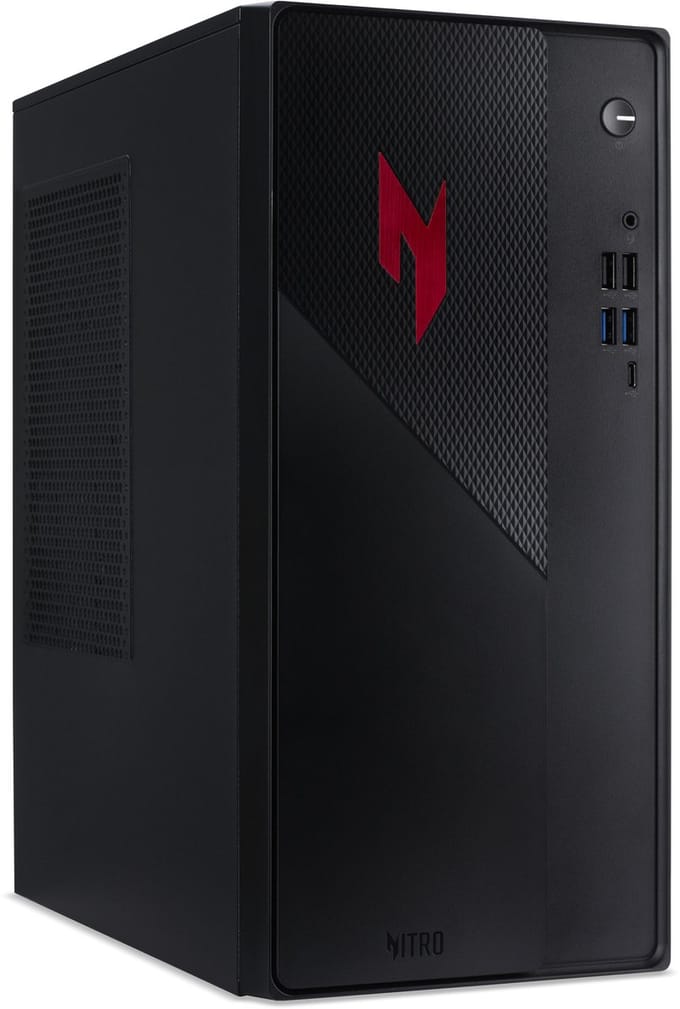 Acer NITRO 20 N20 101 I52150 Intel Core 5 210H 16 GB DDR4-SDRAM 1 TB SSD NVIDIA GeForce RTX 5050 Windows 11 Home Desktop PC Zwart