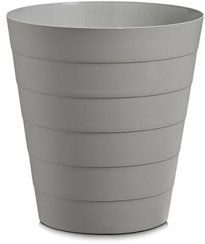 Afvalemmer 13,5 L - Kunststof Grijs - Compacte 29 x 29 x 30 cm Design