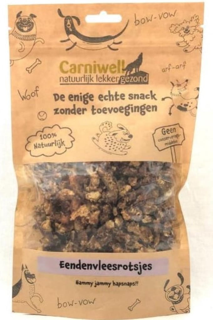 Carniwell Eendenvleesrotsjes 100 Gram