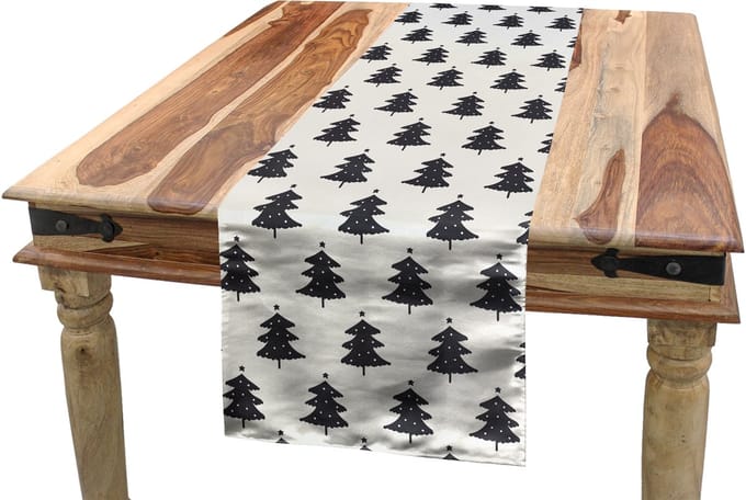 New Bed Kerstmis Silhouet van een spar Accent Rechthoekige Tafelrunner, 40cm x 180cm