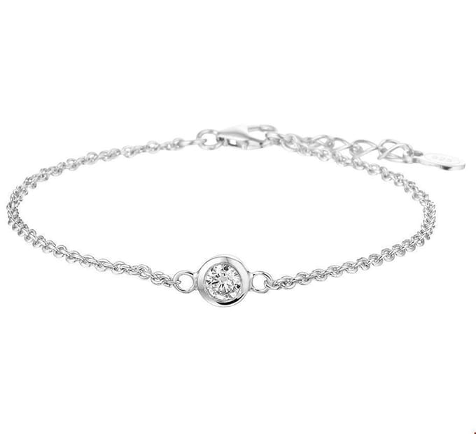 Zilver Gerhodineerde Armband zirkonia 1 1321247