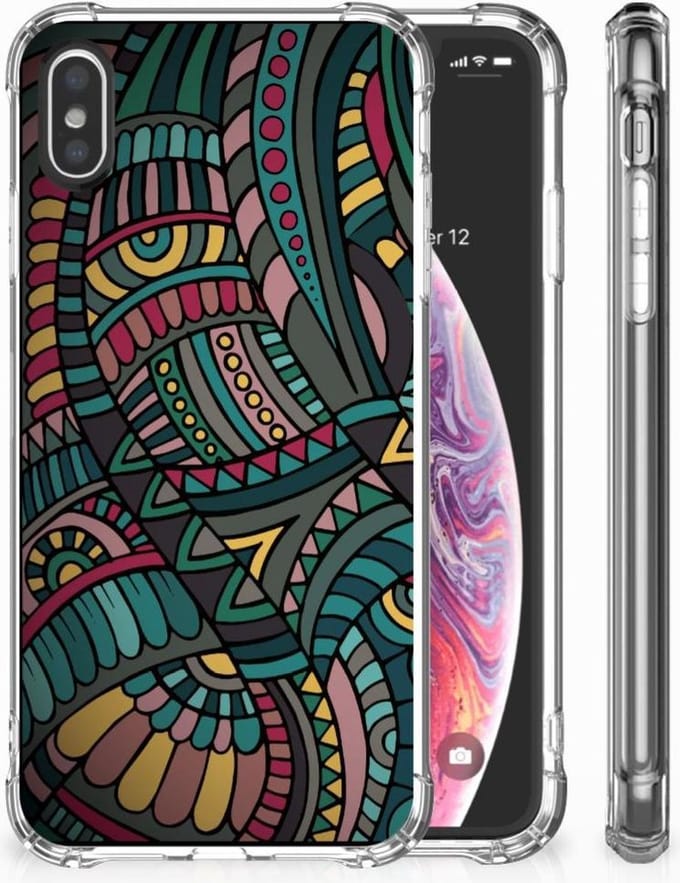Apple iPhone X | Xs Doorzichtige Silicone Hoesje Aztec