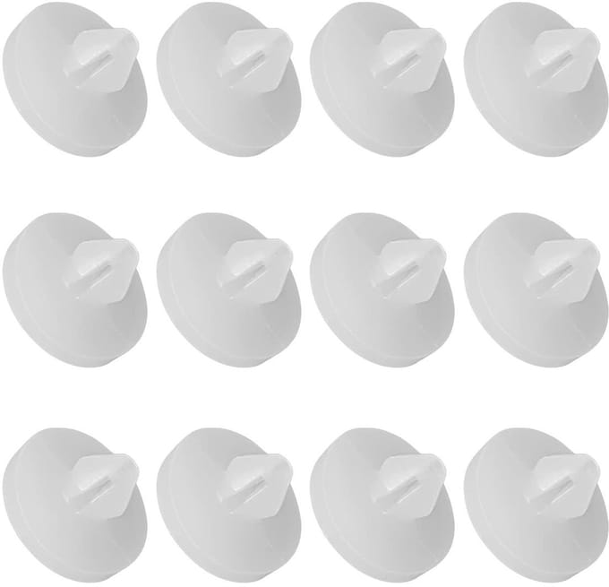 Remschakelaar Pedaalstopper - Remlichtschakelaar Stopper - Veilig Rijden - Duurzaam Hardrubber - 12 stuks - Wit