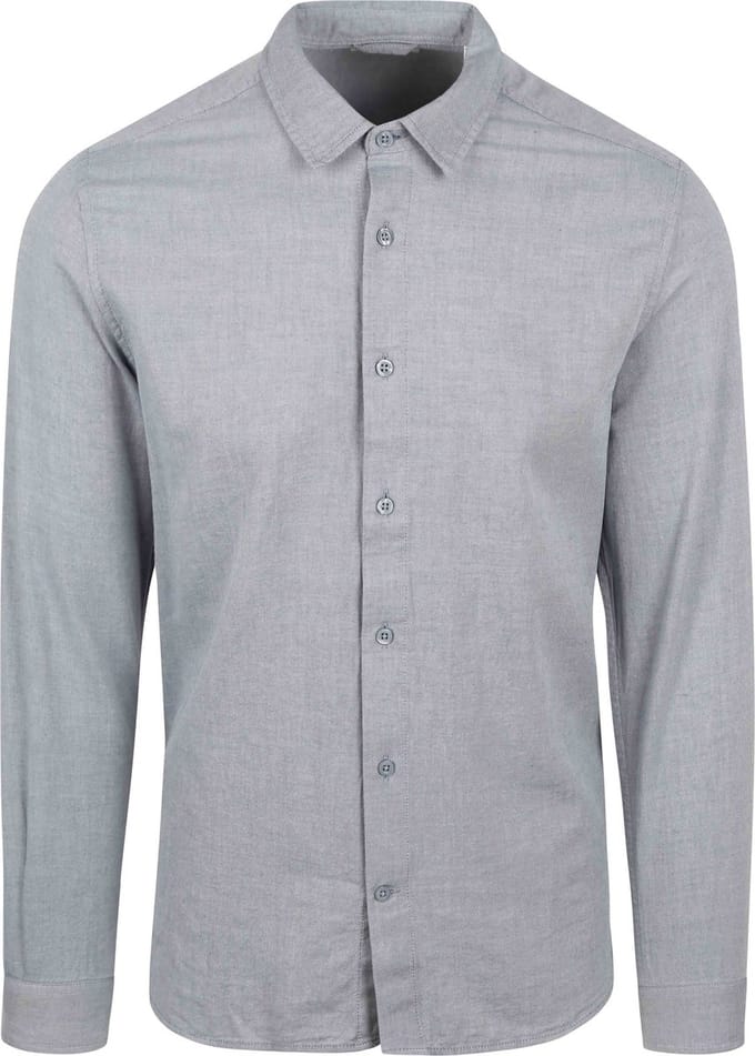 KnowledgeCotton Apparel Overhemd Vintage Indigo - Maat XL - Heren - Overhemden Casual