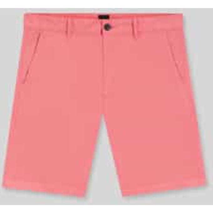 slim fit chino-short van katoenmix