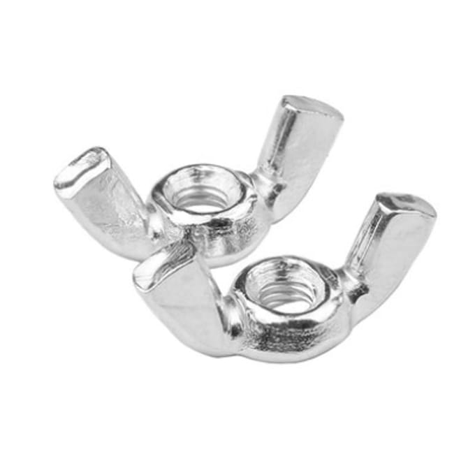 Lot de 100 écrous papillon en acier au carbone galvanisé M3, M4, M5, M6, M8, M10, M12