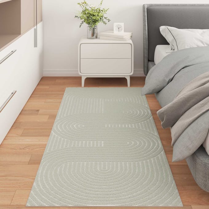 vidaXL - Binnen- - en - buitenkleed - PALMERAS - Groen - 80 - x - 200 - cm - Polyester