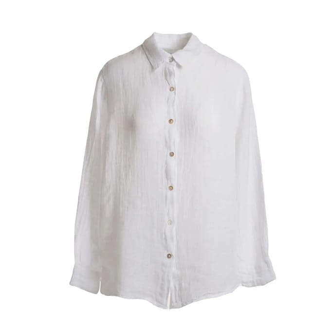Dames lange mouw blouse in gaas Haris Cotton Essentials