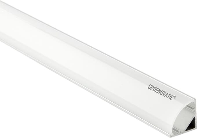 Groenovatie LED Strip Profiel Hoek - 1,5 meter - Aluminium - Compleet