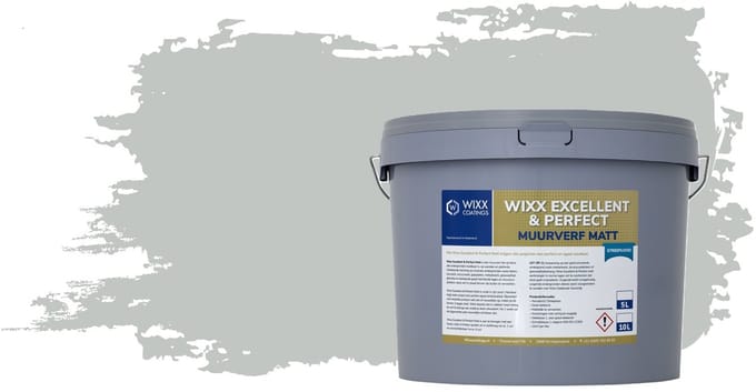 Wixx Excellent en Perfect Muurverf Matt - 5L - RAL 7035 Lichtgrijs