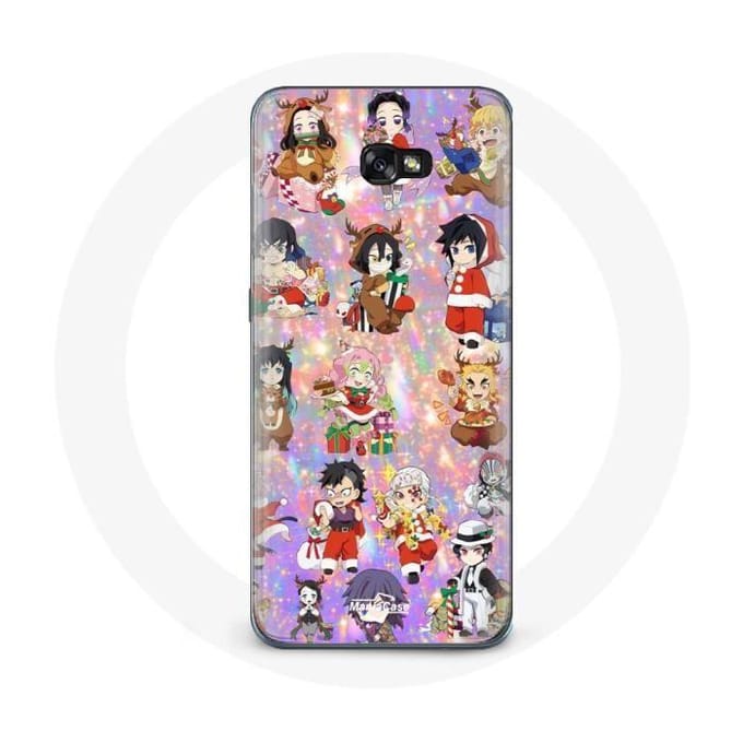 Coque pour Samsung Galaxy A5 2017 Demon slayer merry christmas affiche le cadeau de noël