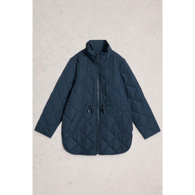 White Stuff Amilia Quilted Jacket Dark Navy Größe: 10 | Leichte Jacken Outlet | Damen | Blau