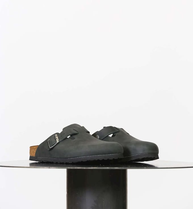 Birkenstock Boston FL Narrow Unisex Clogs - Black - Maat 37