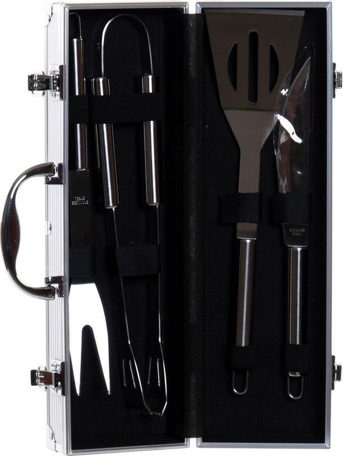 Barbecue Set Koffer RVS Aluminium