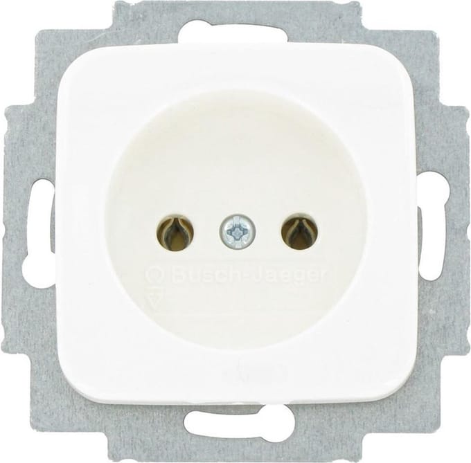 Busch Jaeger Inbouwstopcontact Si Reflex Ongeaard 1-polig Wit Ip20