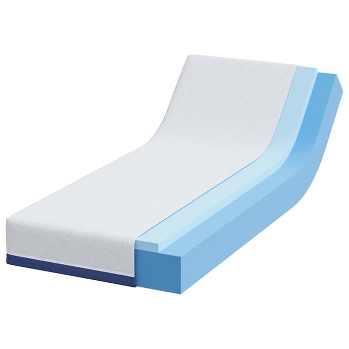 vidaXL - Matras - Medium - stevig - 70 - x - 200 - cm - Wit - en - Blauw