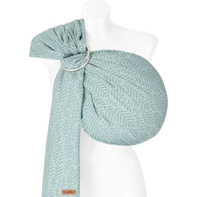 HugMe Leaves Ring Sling 70x195cm Mint - Snel en comfortabel dragen