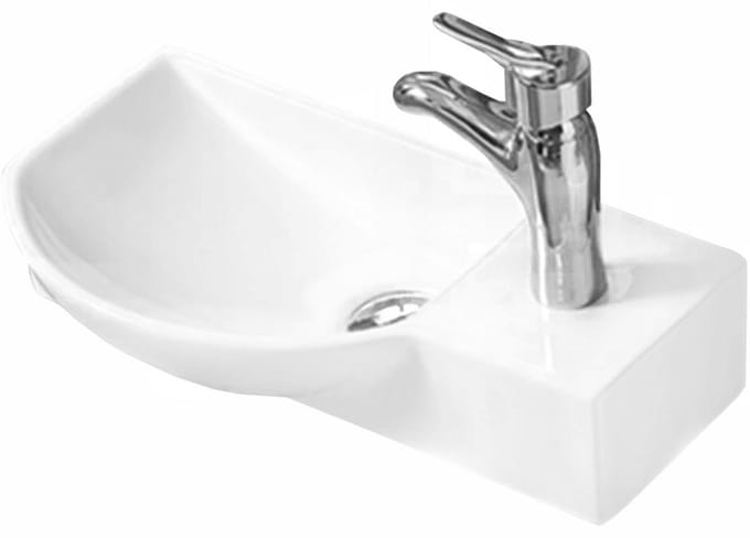 Mexen Hugo opbouw wastafel links 45 x 24 cm, wit - 21254500L