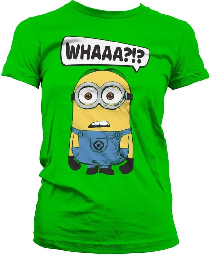 Minions Whaaa?!? Girly Tee dames-T-shirt groen