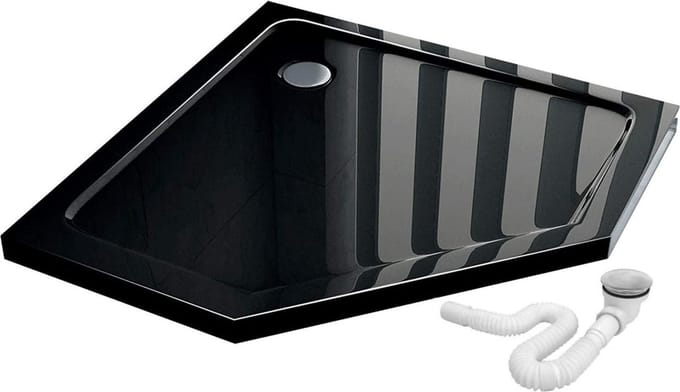Rea Diamond Douchebak Zwart 90x90cm