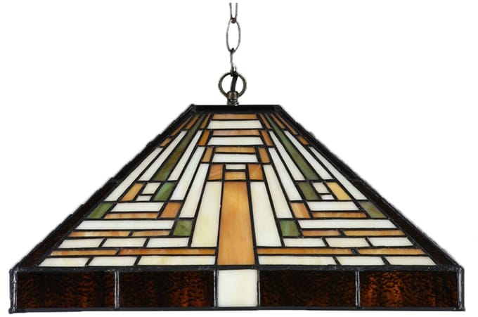Tiffany Hanglamp Rising Sun - Art Deco Trade