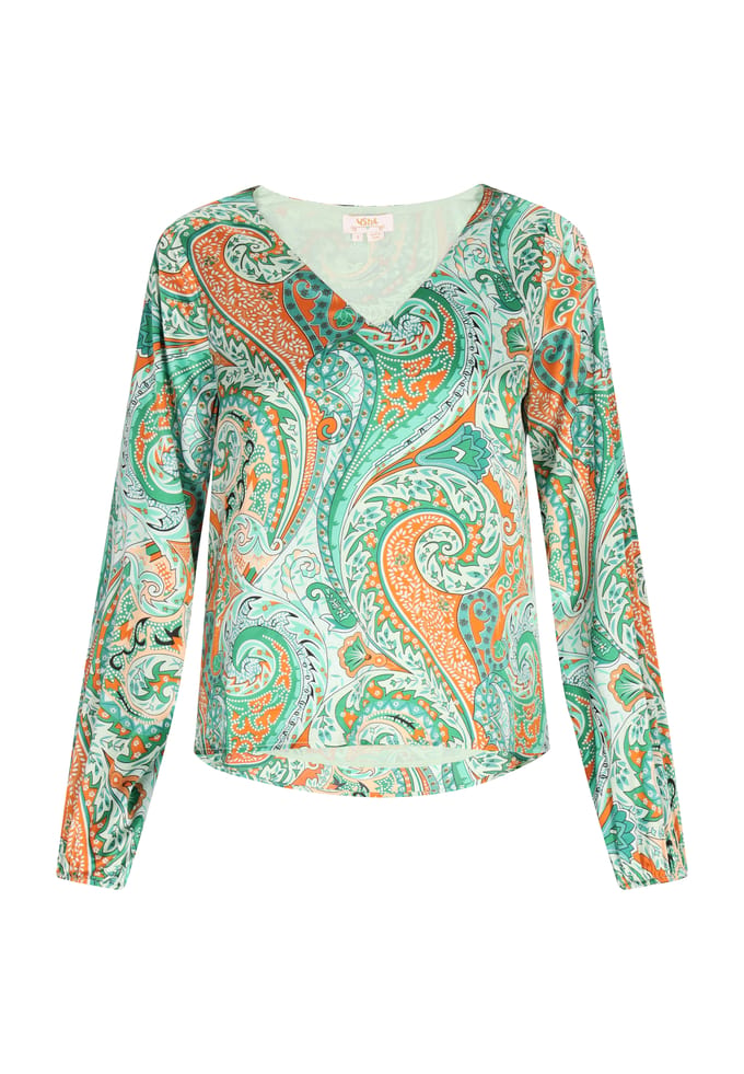 usha Blouse Dames Groen Veelkleurig